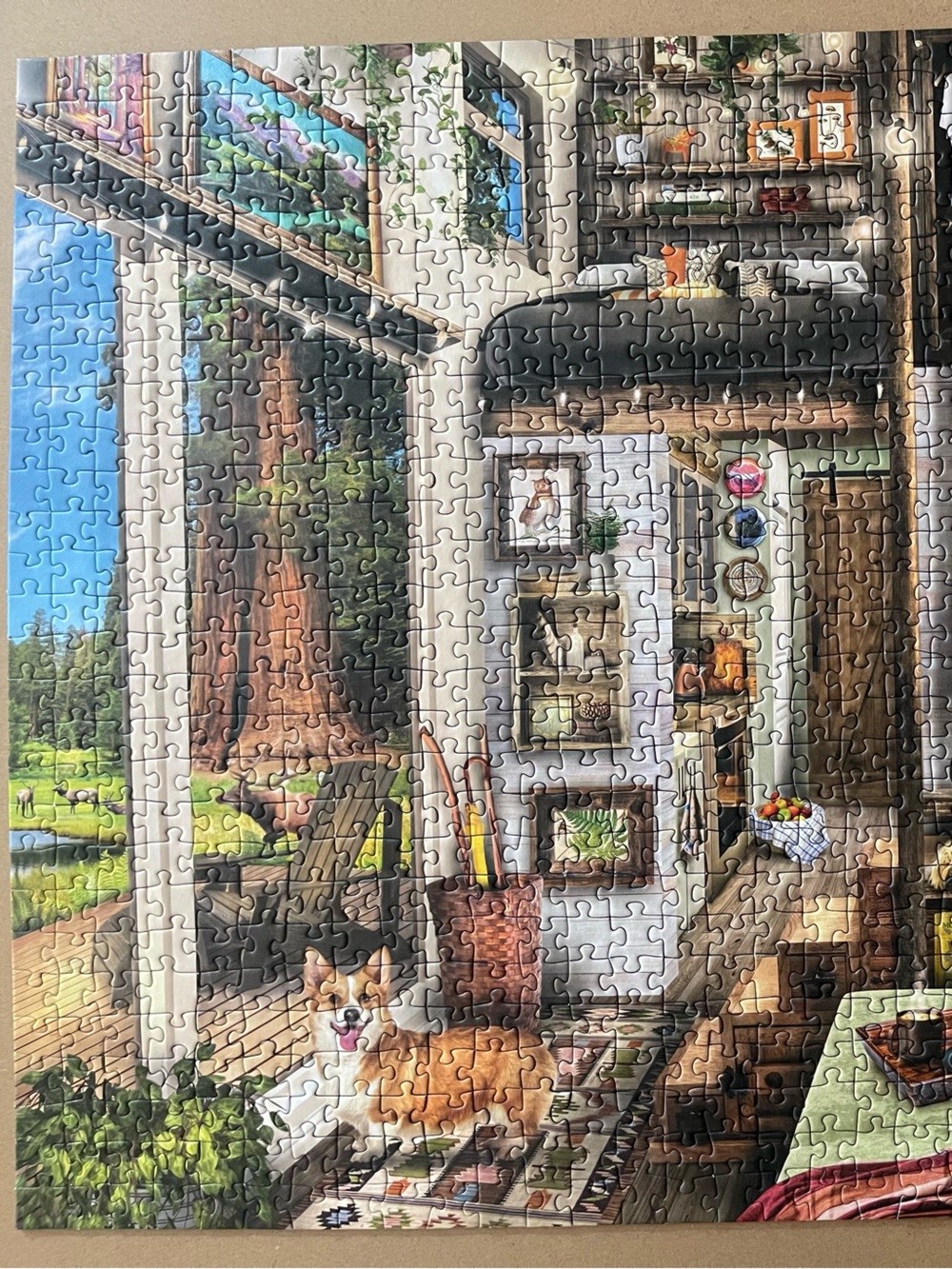 Ravensburger 1000-Piece Redwood Forest Tiny House puzzle Complete - Picture 3 of 7